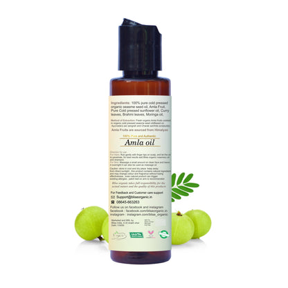 Huile Capillaire d'Amla Pure Ultra-Puissante | Élixir Stimulant la Croissance des Cheveux et du Cuir Chevelu Pressé à Froid