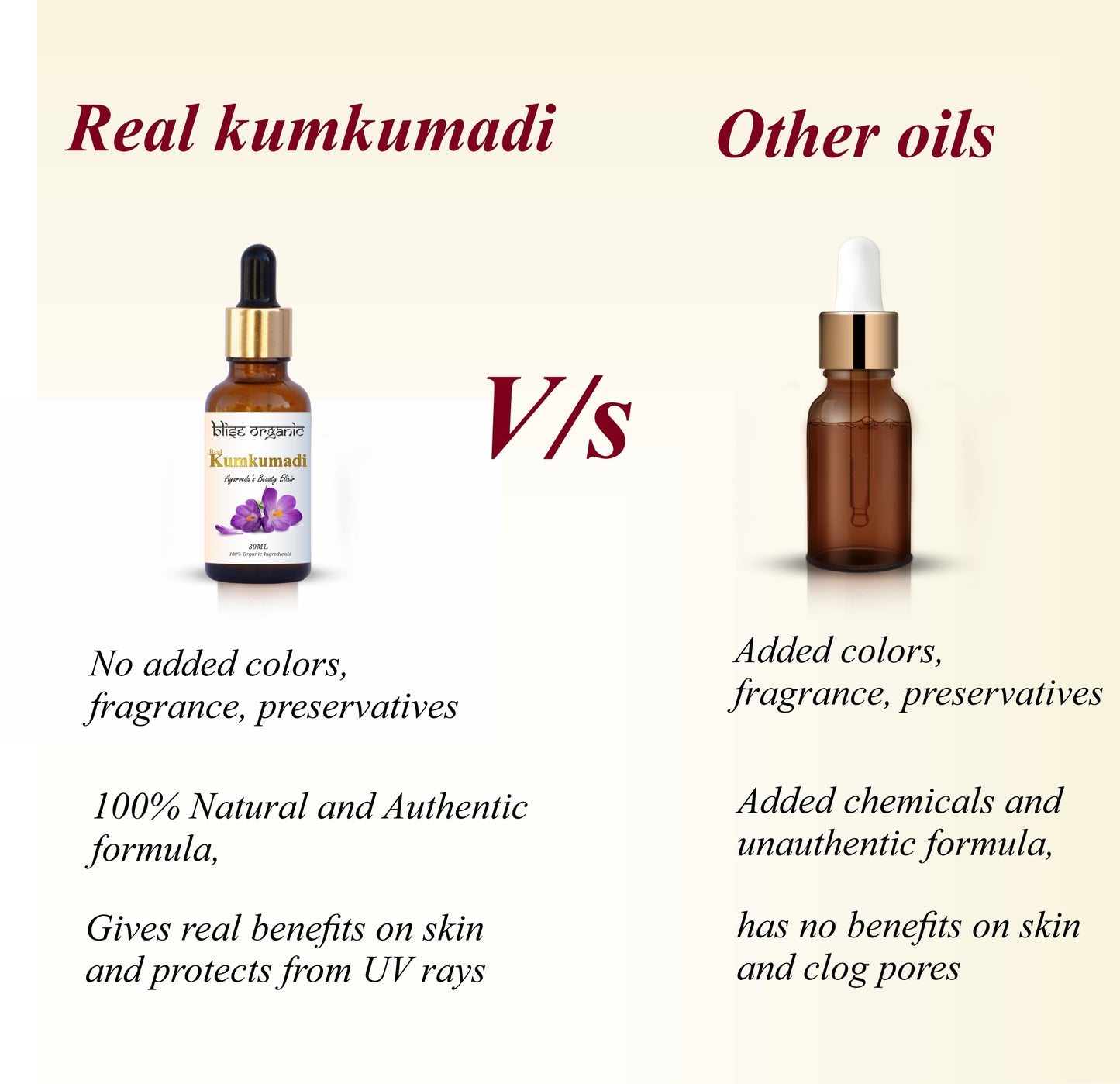 Sérum Visage Éclat Authentique Kumkumadi – Élixir Lumineux Safran & Bois de Santal