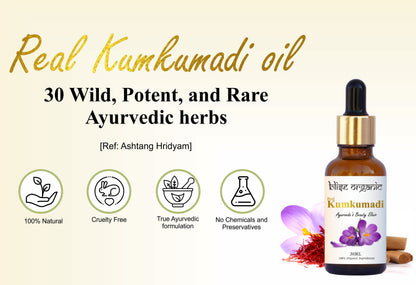 Sérum Visage Éclat Authentique Kumkumadi – Élixir Lumineux Safran & Bois de Santal