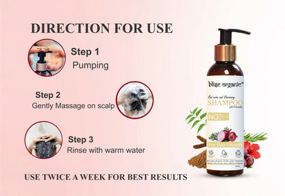 Shampooing oignon rouge et romarin - Pour la croissance des cheveux