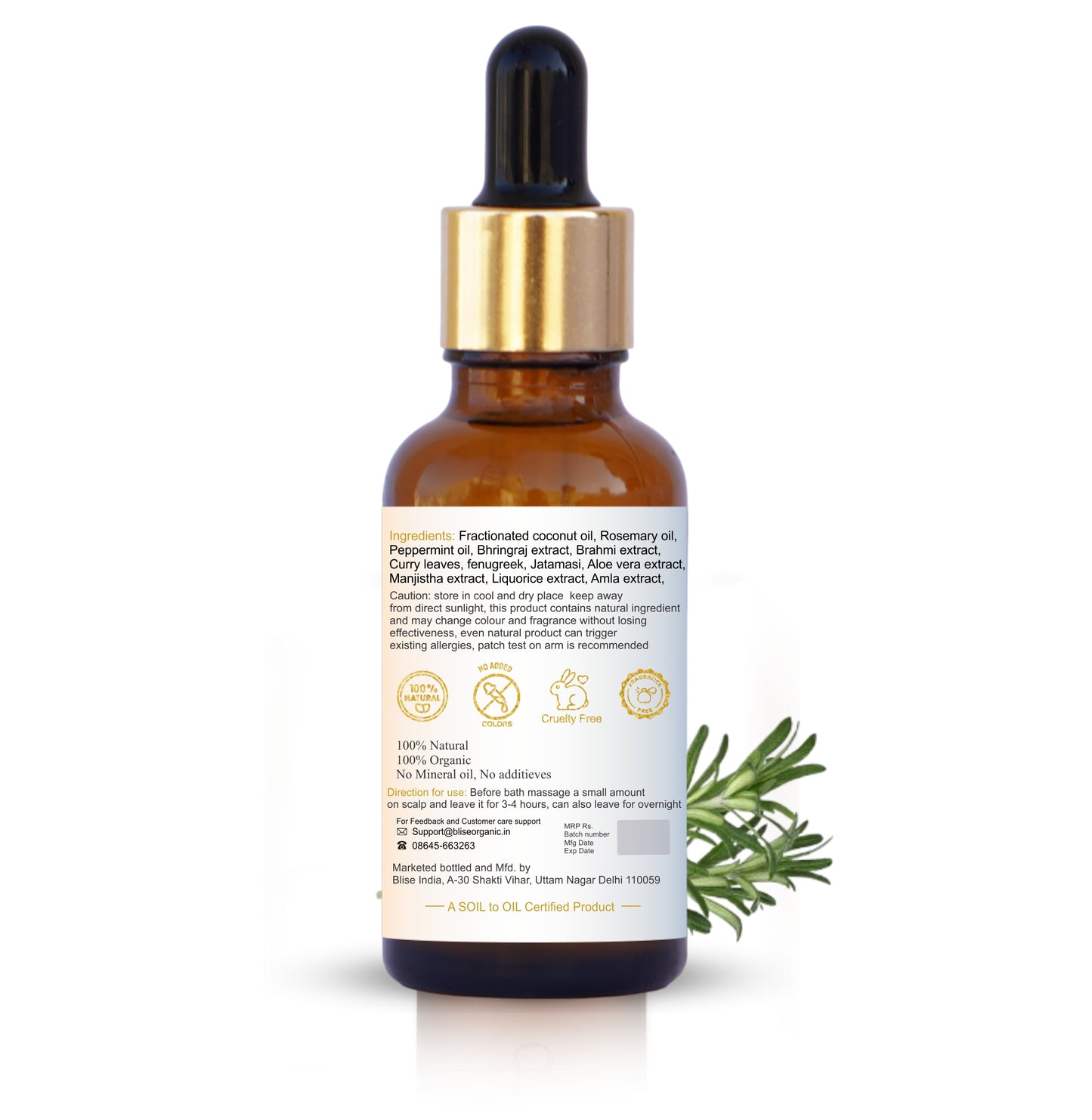 Sérum capillaire - Bhringraj et Romarin