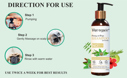 Rosemary and Bhringa Shampoo - For anti hairfall and anti dandruff