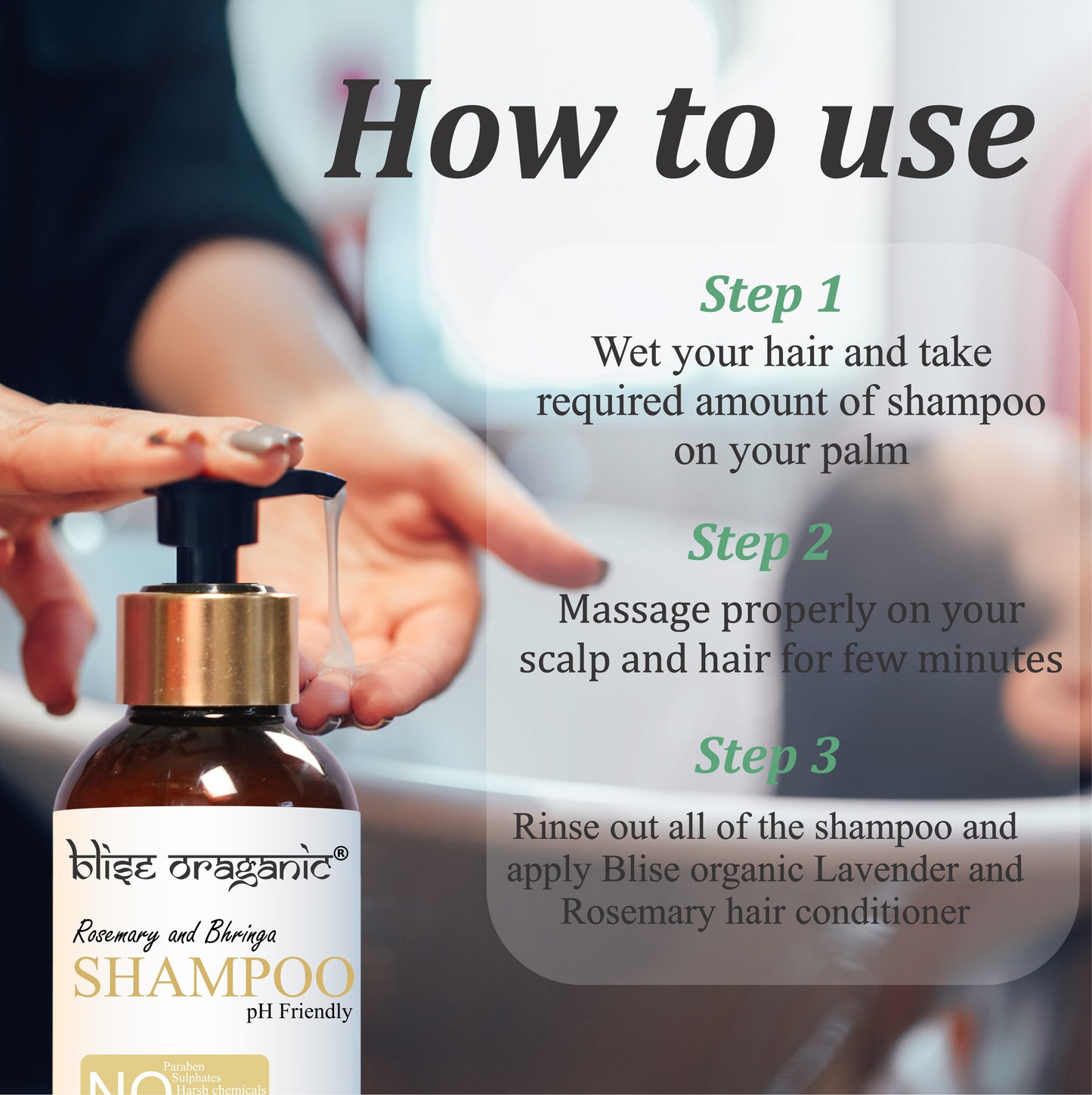 Rosemary and Bhringa Shampoo - For anti hairfall and anti dandruff